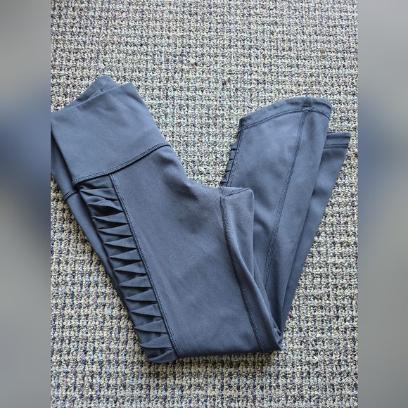 Lululemon Athletica Black Capris with Mesh Accents - Picture 6 of 9